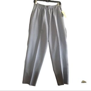 Alfred Dunner Dress Pants Womens 14 Blue Elastic Waist Mid Rise